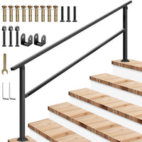 VIVOSUN Outdoor Handrail, 6 Step Stair Handrail, 83" x 36" Fits 1 to 6 Steps - $65