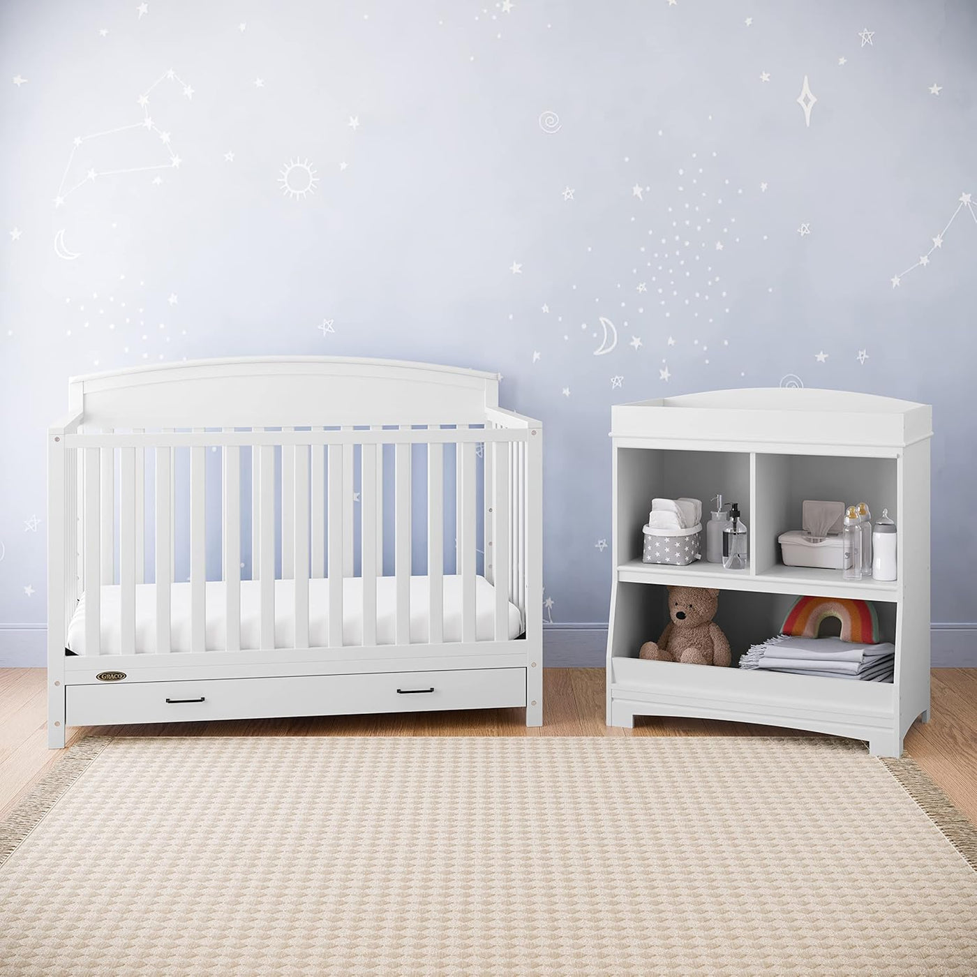 Graco Benton 5-in-1 Convertible Crib with Drawer (White) - $180
