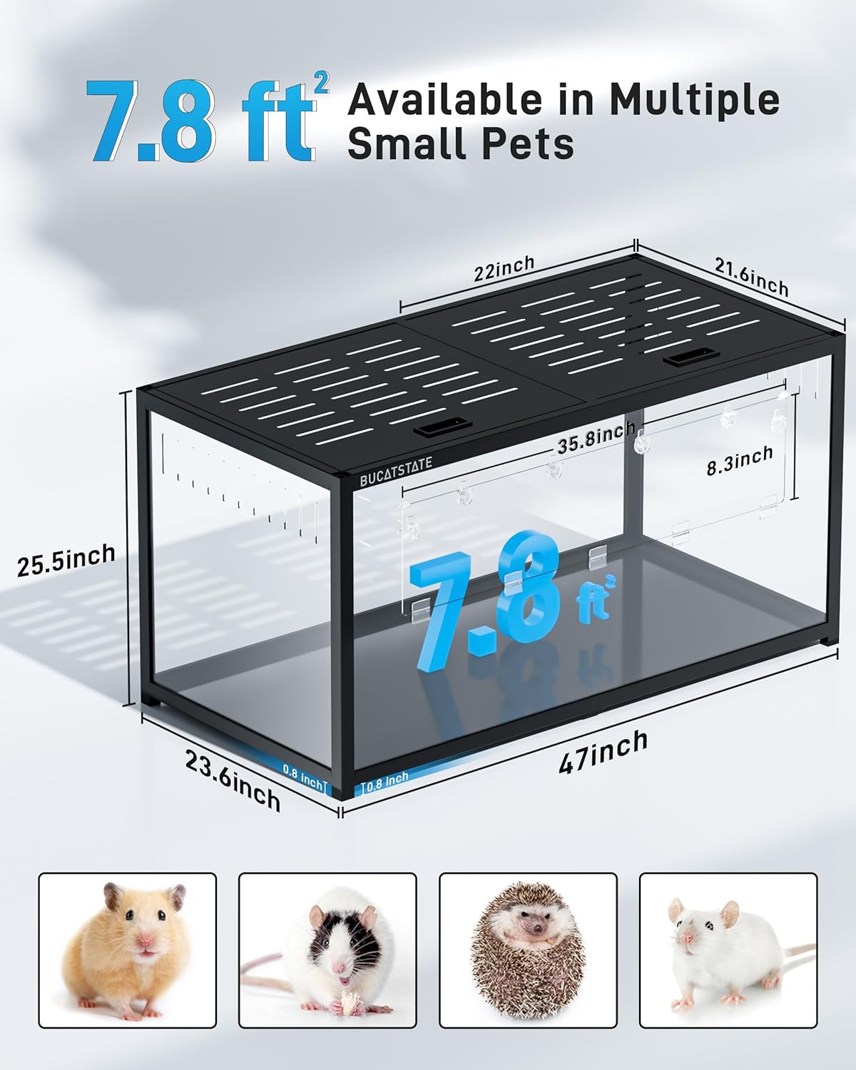 BUCATSTATE Hamster Cage Metal 3.0 - Chewproof Large Rat Cage Stackable - $155