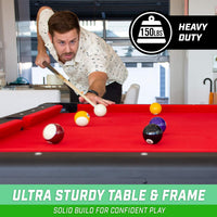 GoSports 6, 7, or 8 ft Billiards Table - Portable Pool Table (Scratched) - $330