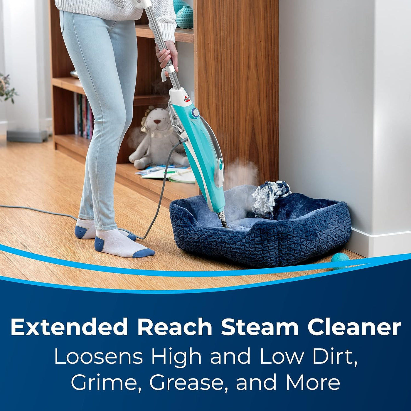 BISSELL PowerFresh 2-in-1 Lightweight Swivel Steam Mop - $40