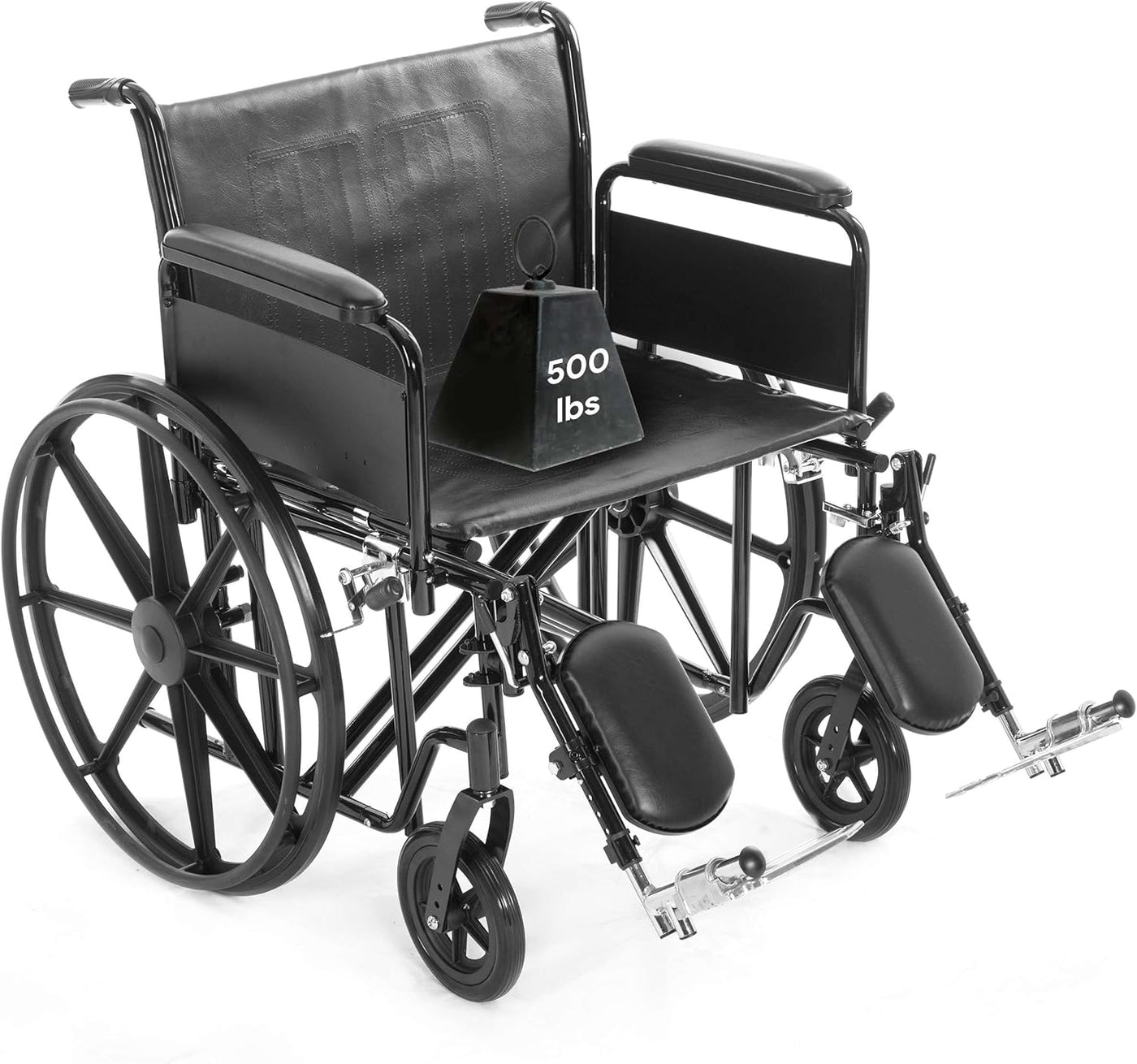 26" Heavy Duty Bariatric Wheelchair for Adults - Black - $315