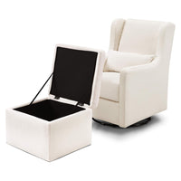 Carter's by daVinci Adrian 360° Swivel Glider Chair w/ Storage Ottoman - $300