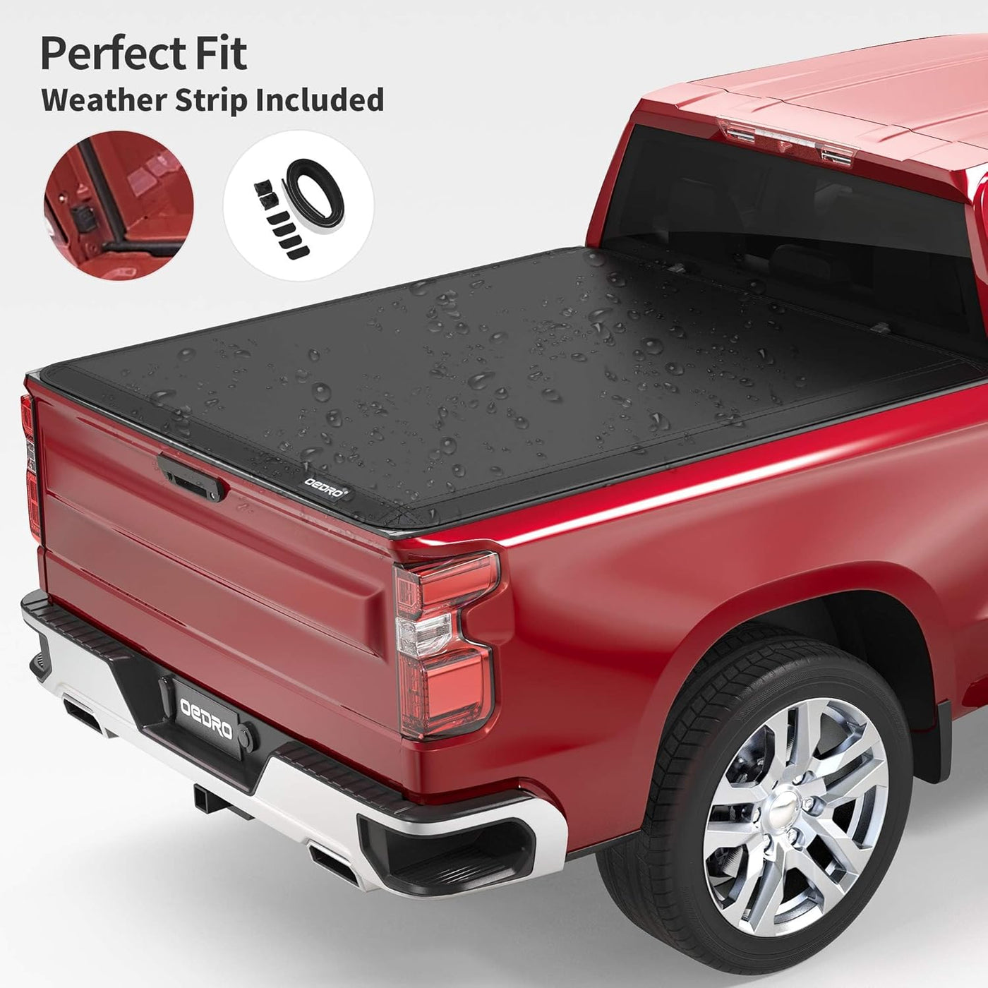 oEdRo Tri-Fold Truck Bed Soft Tonneau Cover, Fleetside 5.8 Feet Bed - $120