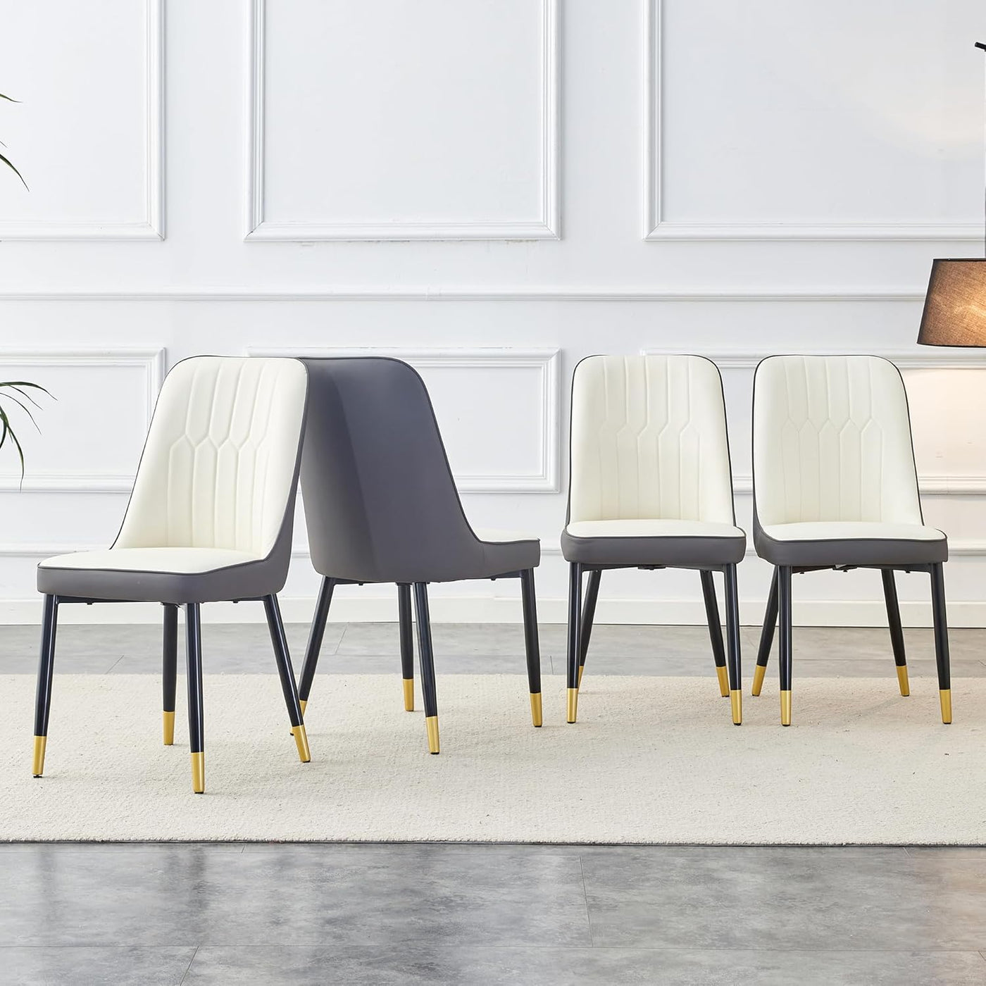 LUSPAZ Modern Dining Chairs Set of 4, Faux Leather Dining Room Chairs  - $170