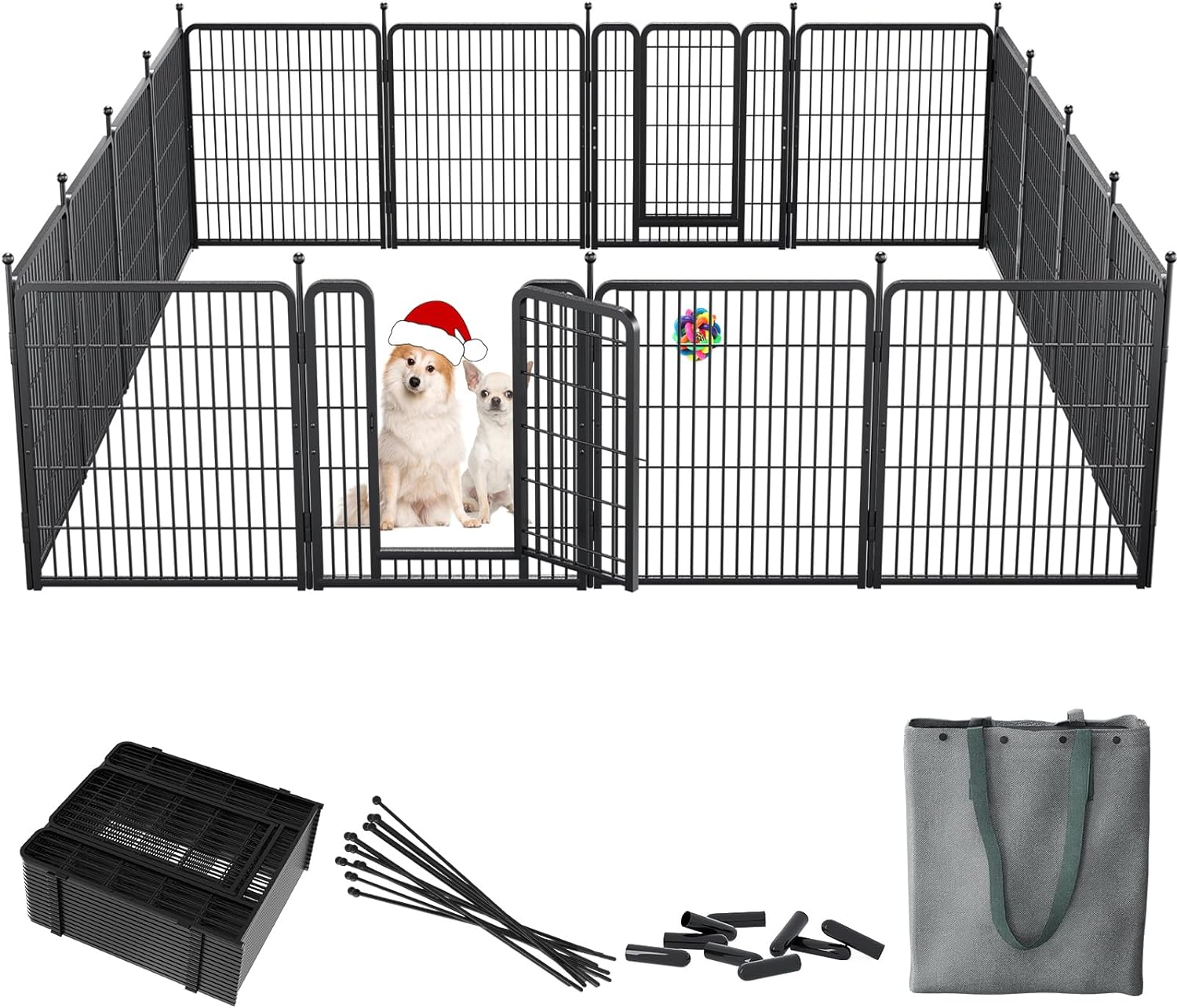 Homieasy Dog Playpen with Storage Bag for RV Camping, 32 Inch Height - $115