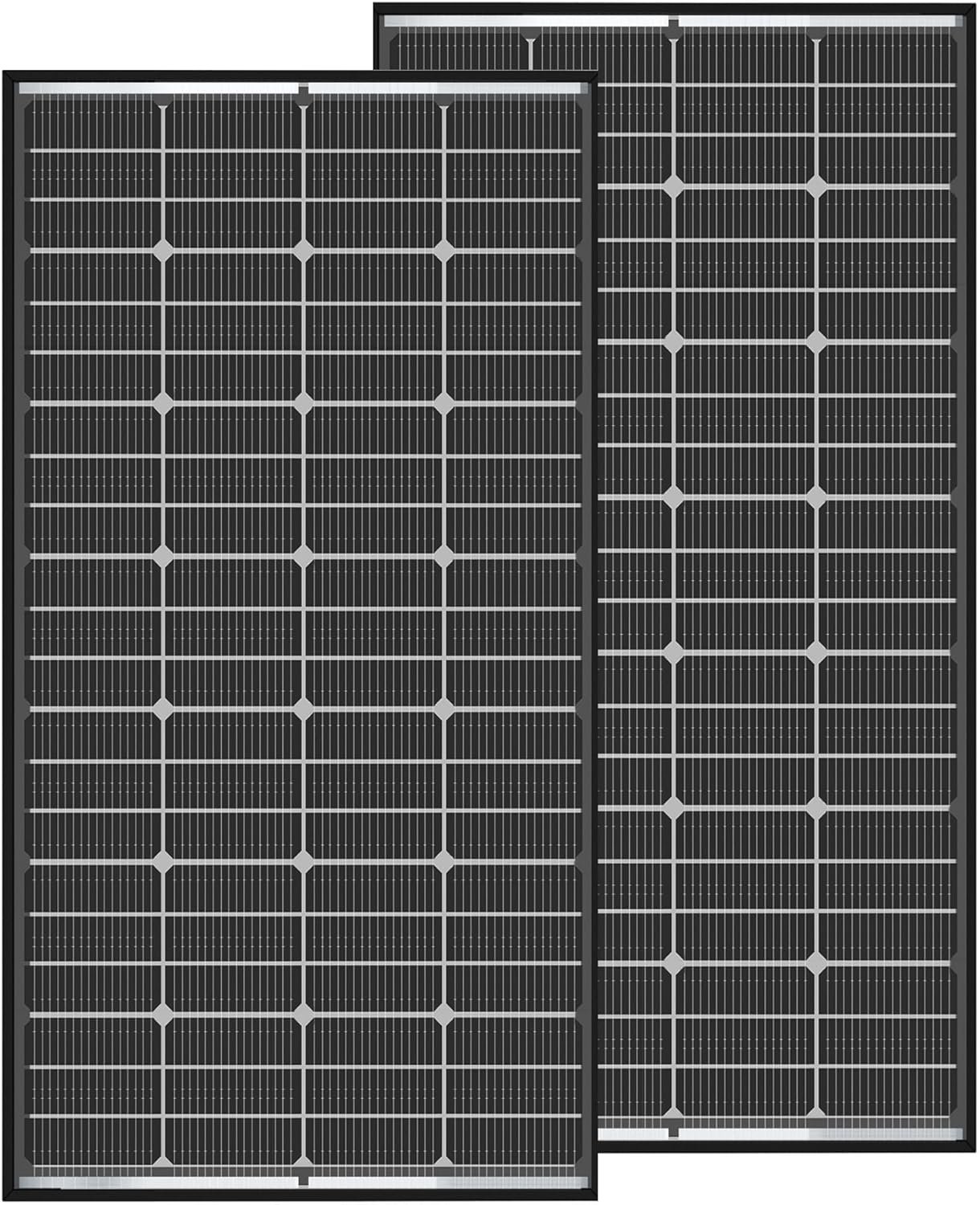 JJN Bifacial 400 Watt Solar Panel 2 PCS 200 Watt 12V 16BB Monocrystalline - $400