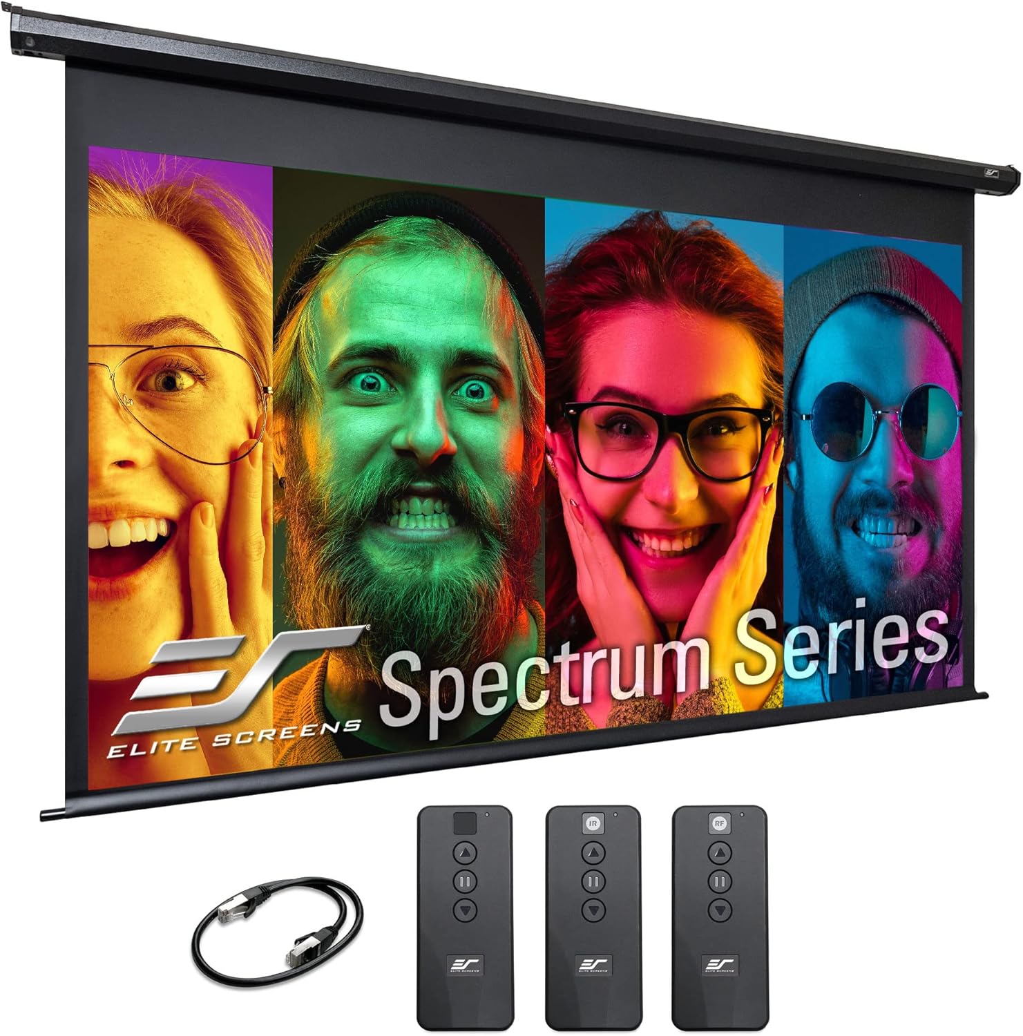 Projector Screen Elite Screens Spectrum, 128-INCH Diag 16:10, Motorized - $330