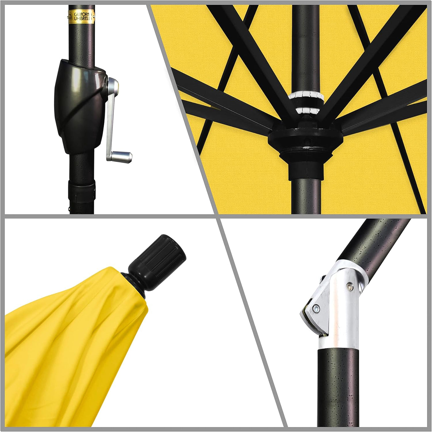 California Umbrella GSPT908302-F25 9' Round Aluminum Market, Crank Lift - $65