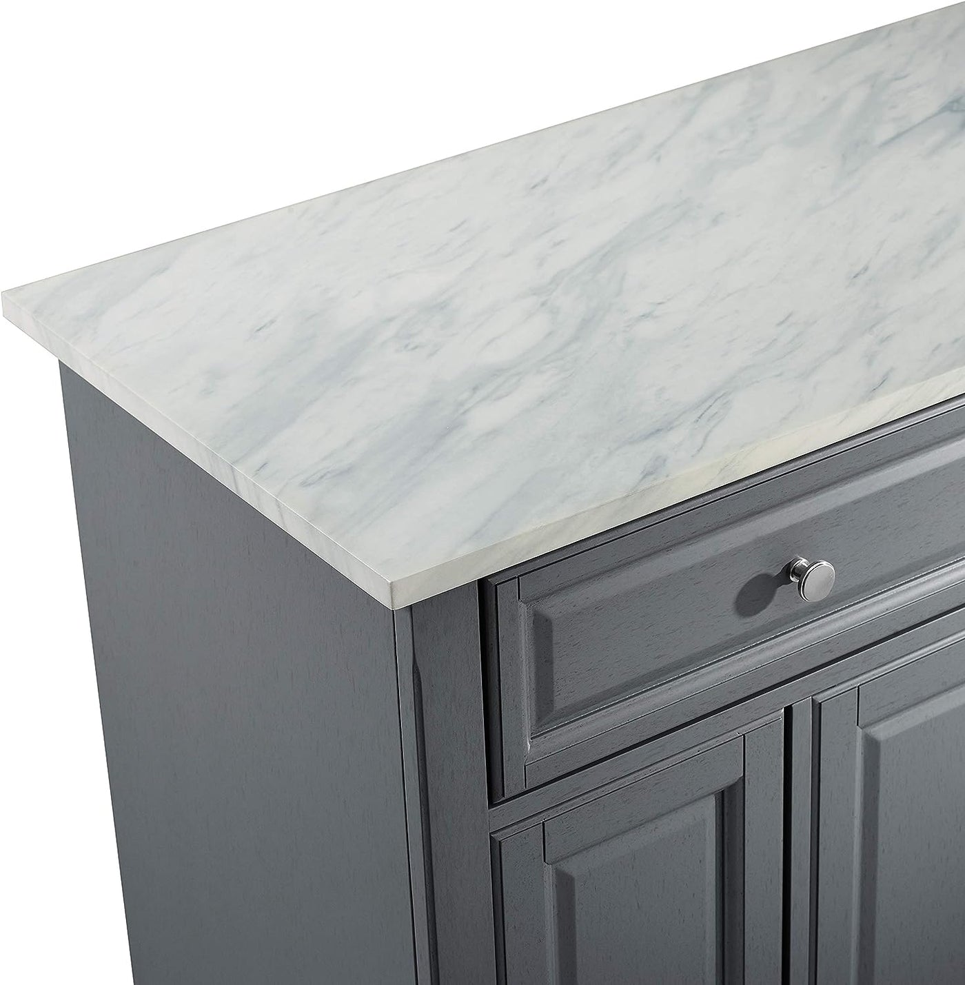Crosley Furniture Avery Kitchen Island with Paper Marble Top, Gray - $370