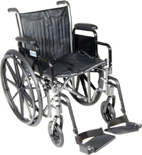 Drive Medical SSP220DDA-SF Silver Sport 2 Lightweight Folding Wheelchair, Black - $105