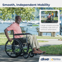 Drive Medical SSP118FA-SF Silver Sport 1 Folding Transport Wheelchair - $70