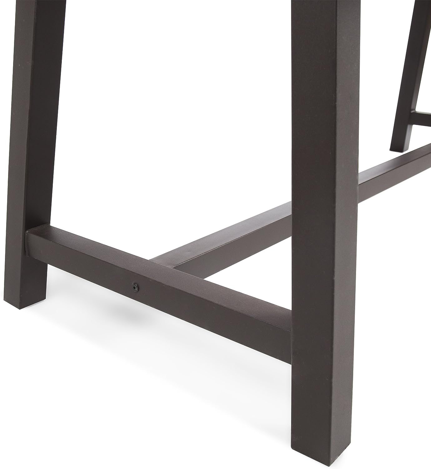 Carlisle Outdoor Dining Table with Iron Legs, Sandblast Finish / Rustic Metal - $145