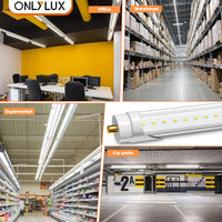 8 Foot Led Lights, T8 96" 45Watt FA8 Single Pin LED Shop Lights 5850LM - $95