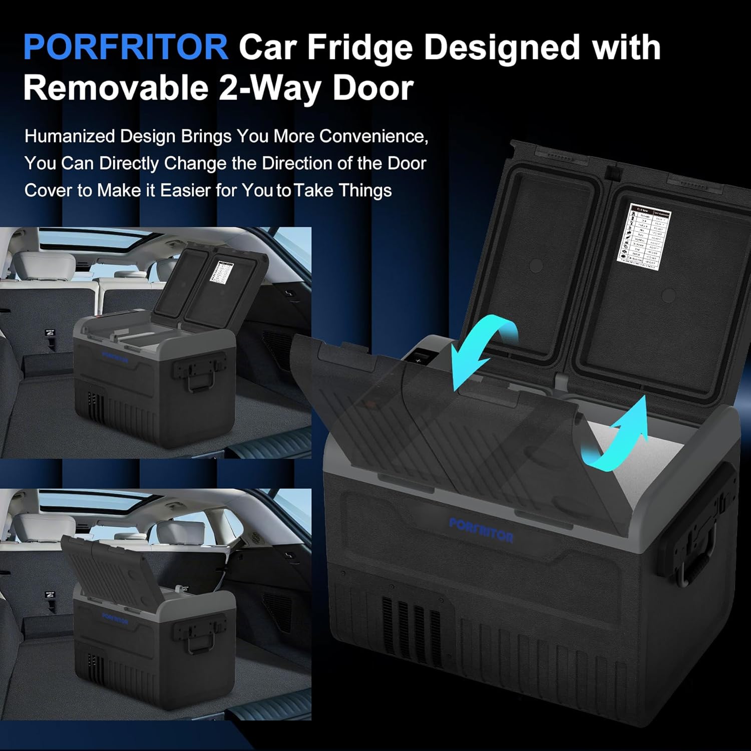 12 Volt Car Refrigerator, 48Qt Portable Freezer -4℉ to 68℉ ,Car Refrigerator - $220