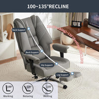 Big and Tall Office Chair 400lbs Wide Seat, Mesh High Back Executive Office Chair - $230