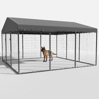 Large Outdoor Dog Kennel,W 118" x D 118" x H 70" Heavy Duty Dog Cage - $150