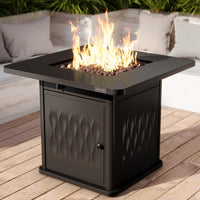 EAST OAK 32'' Propane Fire Pit Table, 50,000 BTU Steel Gas FirePit - $200