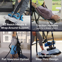 Teeter FitSpine LX9 Inversion Table, Deluxe Easy-to-Reach Lock - $300