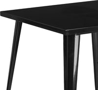 Flash Furniture Toby Commercial Grade 31.75" Square Black Metal Indoor-Outdoor Table - $80