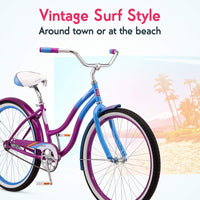 Kulana Lakona Youth and Adult Beach Cruiser Bike, Men and Women,26-Inch Wheel - $145