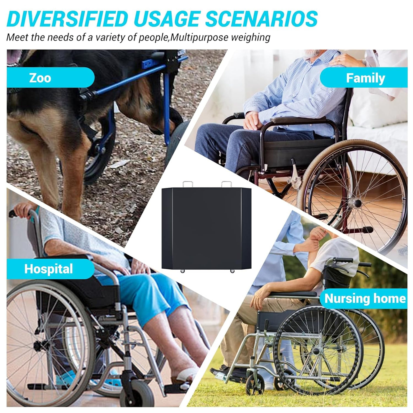 Wheelchair Scale with Dual Ramp for Home use 1000 x 0.2lb, Portable - $230