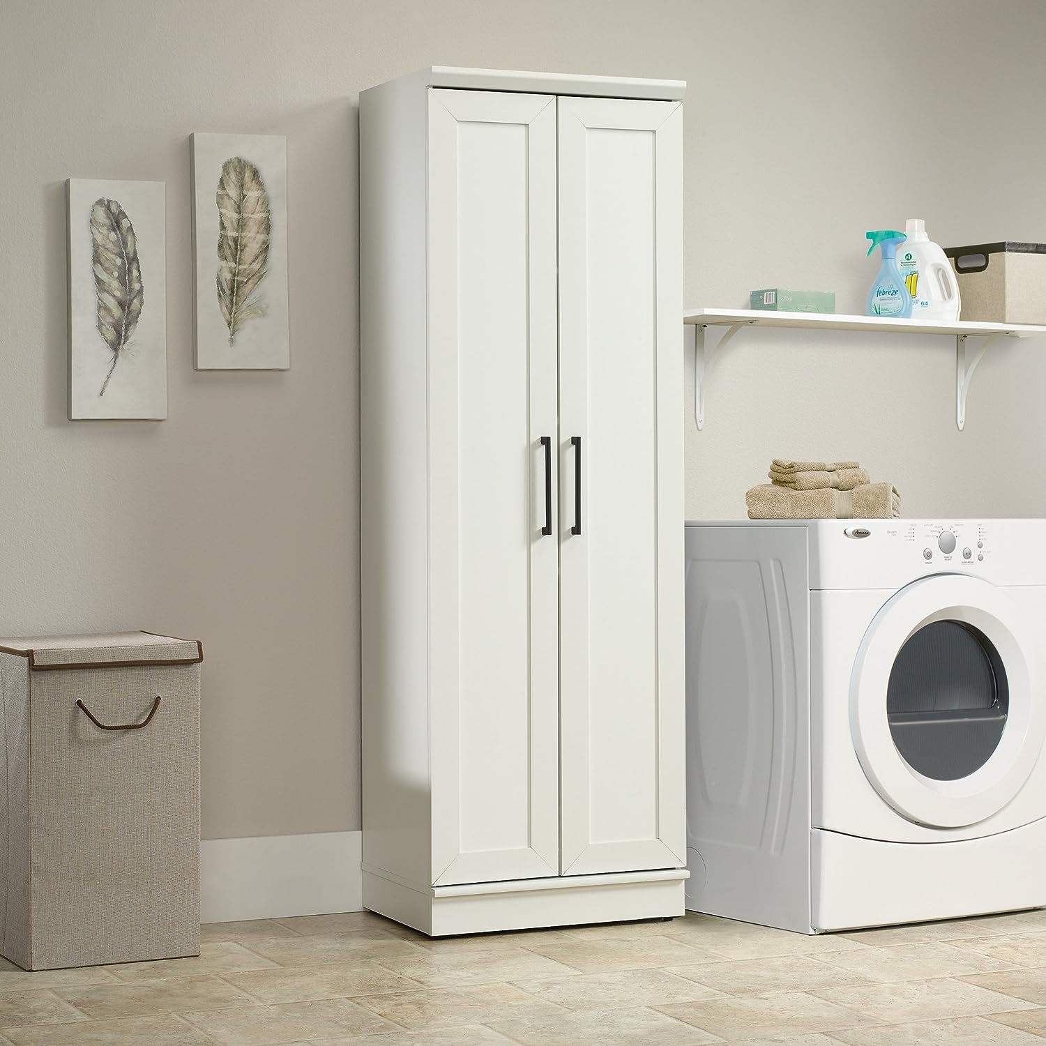 Sauder Home Plus Storage Cabinet, Soft White finish - $145