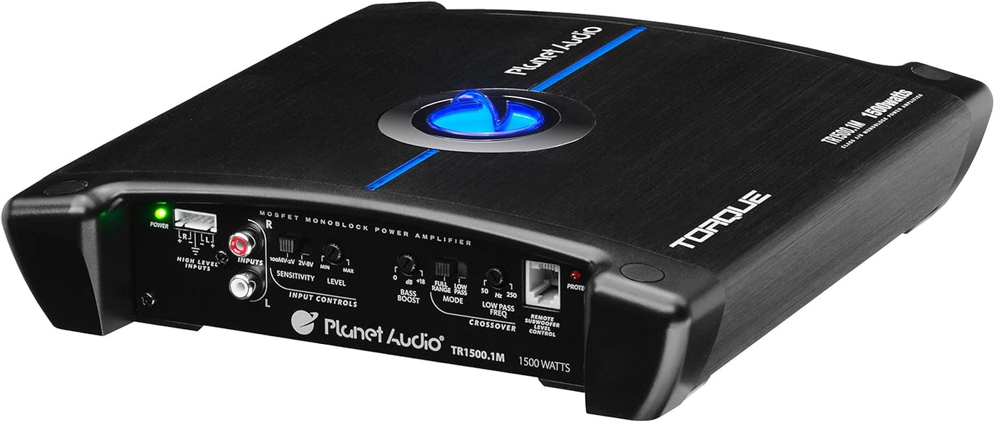 Planet Audio TR1500.1M Monoblock Car Amplifier - 1500 W, MOSFET, For Subwoofers - $85