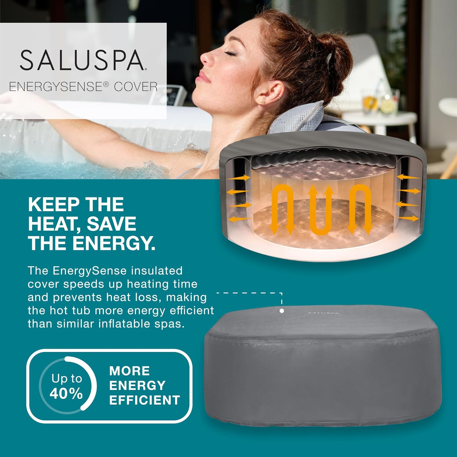 Bestway SaluSpa Hawaii EnergySense Smart Luxe AirJet Inflatable Hot Tub Spa - $400