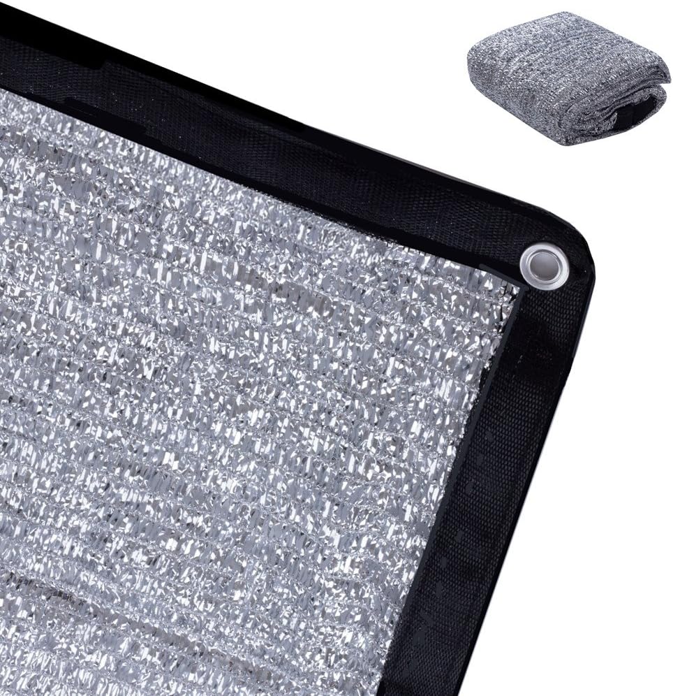 13ft x 13ft Knitted Aluminet Shade Cloth Panels Sun Block Reflective - $30