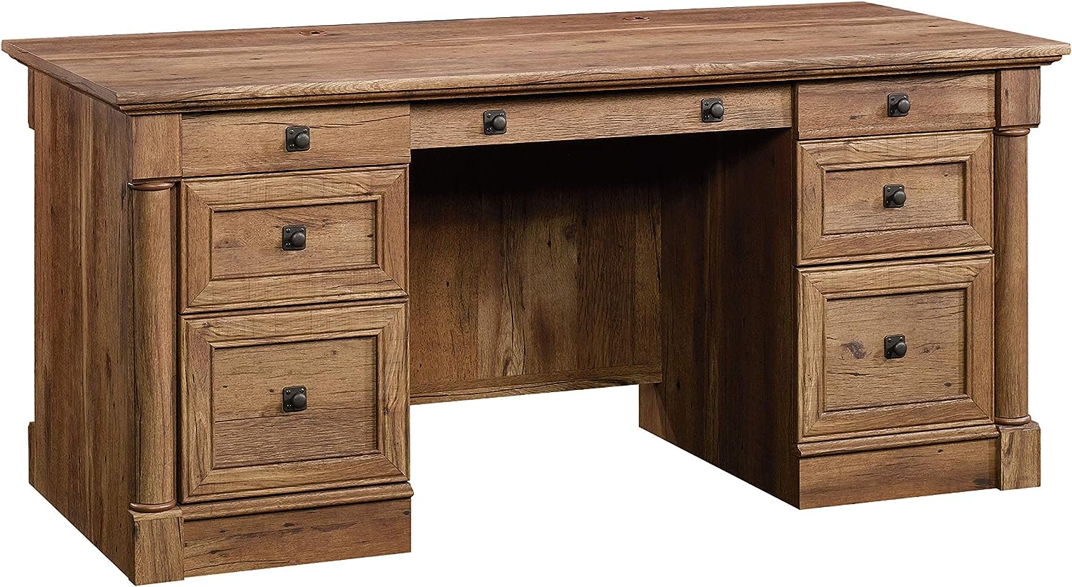 Sauder Palladia Executive Desk, Vintage Oak finish (2 Boxes) - $480