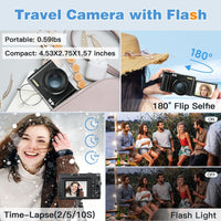 4K Digital Camera for Photography and Video Autofocus Anti-Shake, 48MP Camera - $40