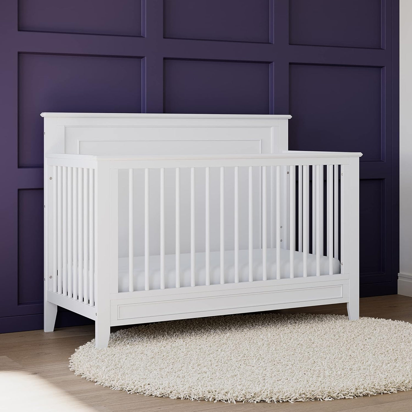 Storkcraft Solstice 5-In-1 Convertible Crib (White) - $165