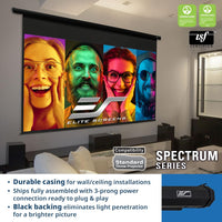 Projector Screen Elite Screens Spectrum, 128-INCH Diag 16:10, Motorized - $330