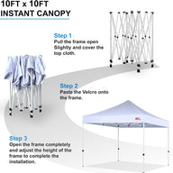 MASTERCANOPY Pop Up Canopy Tent Commercial Grade 10x10 Instant Shelter - $120