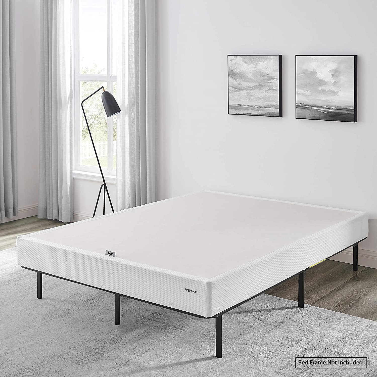 Amazon Basics Smart Box Spring Bed Base, 9 Inch Mattress Foundation - $100