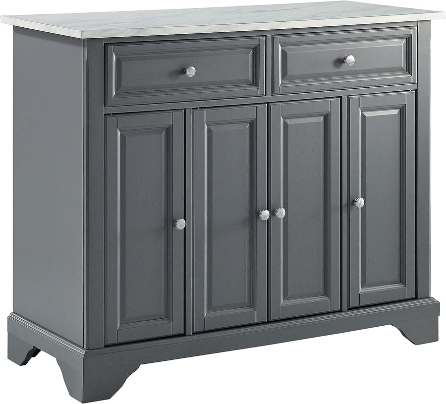 Crosley Furniture Avery Kitchen Island with Paper Marble Top, Gray - $370