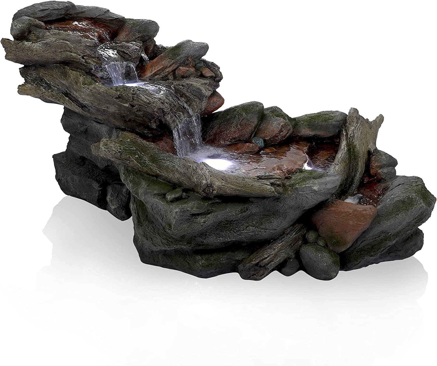 Alpine Corporation Water Fountain, Gray/Beige, 60" Length - $325
