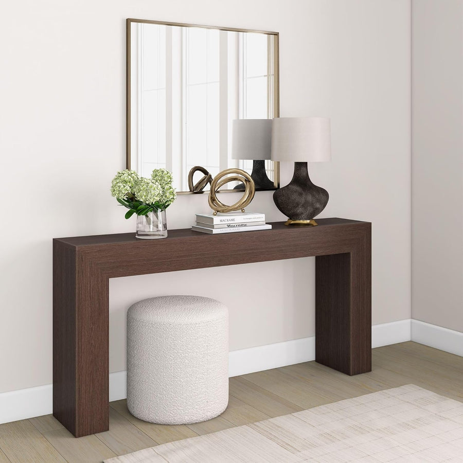 Plank+Beam Grand Console Table, 66 Inch Modern Solid Wood Sofa Table - $170