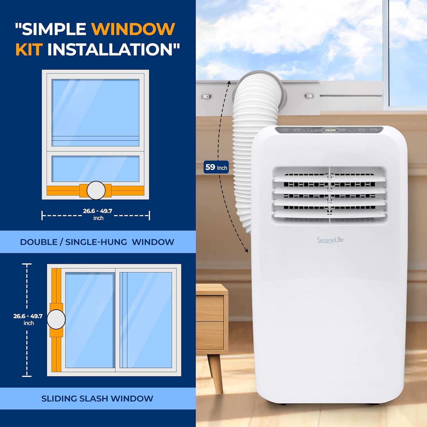 3-in-1 Portable Air Conditioner with Built-in Dehumidifier Function - $160