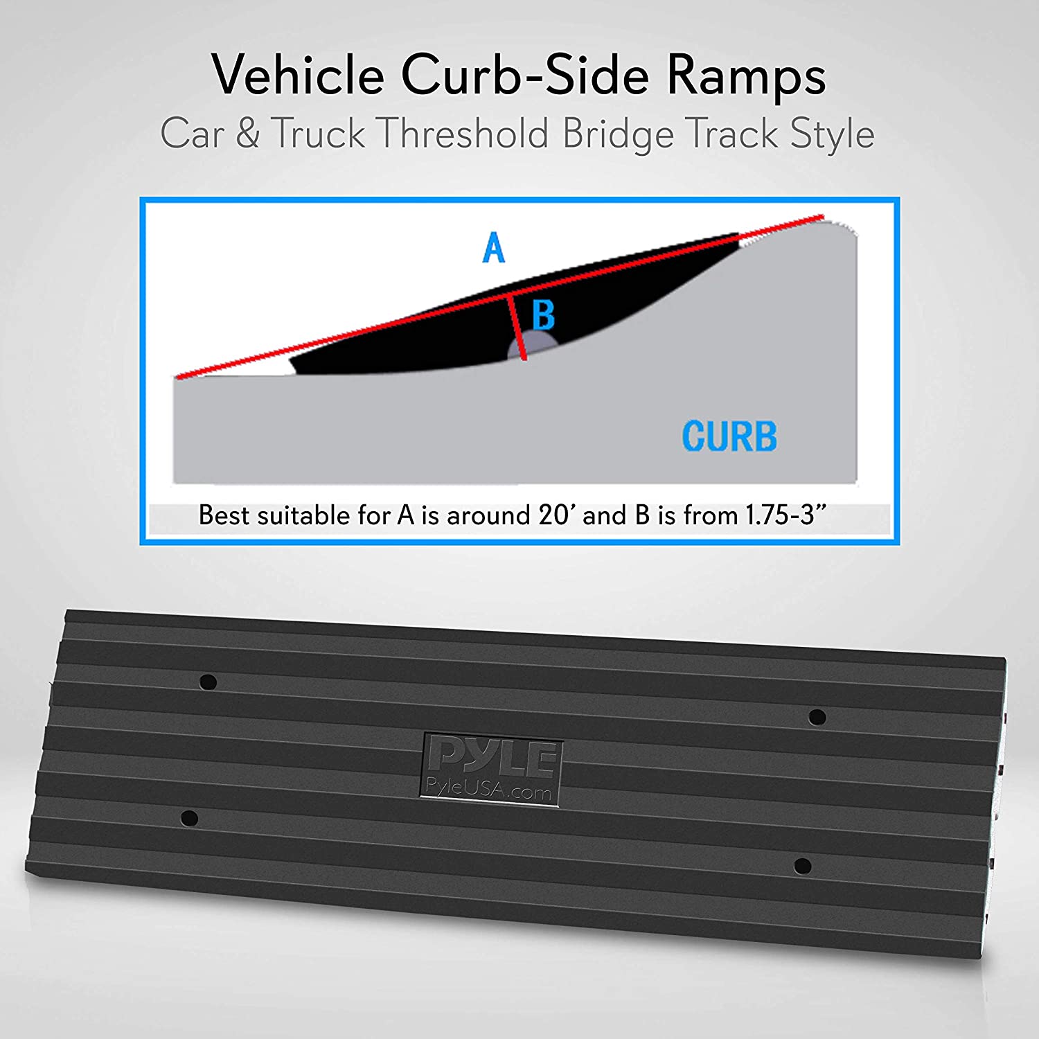 PYLE PCRBDR21 Car Vehicle Curbside Driveway Ramp - 4ft- $85