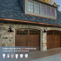 Diyel Dusk to Dawn Gooseneck Barn Light Outdoor, 20 Inch Dome Exterior Light- 2PACK - $180