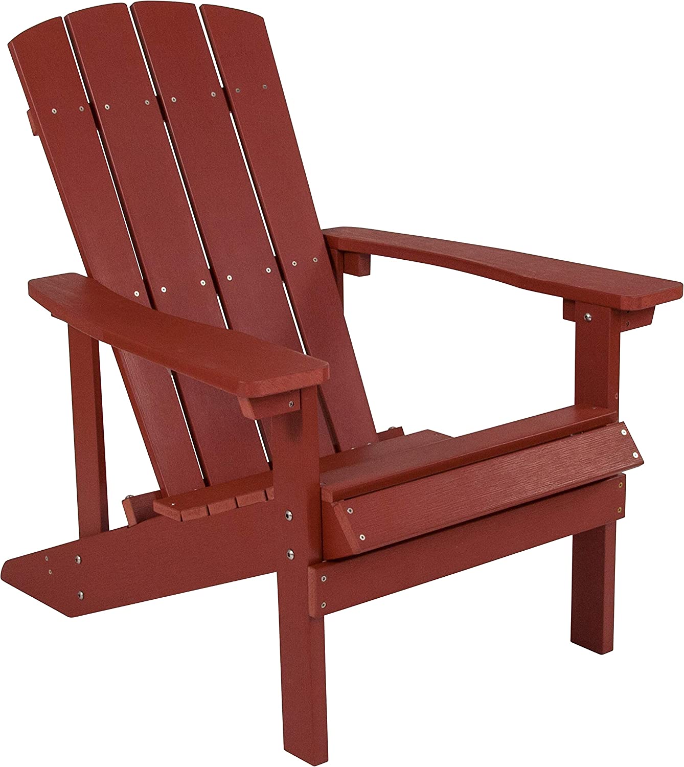 Flash Furniture Charlestown Indoor/Outdoor Adirondack Chair, Red - $120