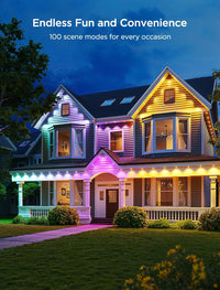 Govee Permanent Outdoor Lights 2, 100ft RGBIC Outdoor Lights with 72 LED Lights - $200