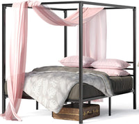 ZINUS Patricia Black Metal Canopy Platform Bed Frame, Full - $110