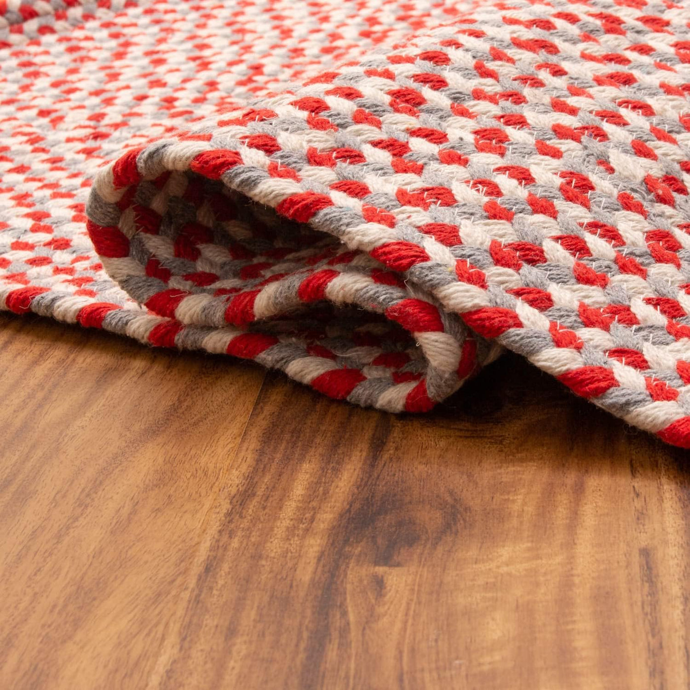 Super Area Rugs Tri-Color Cotton Farmhouse Braided Cotton Rug, 5' x 7' Rectangle - $55