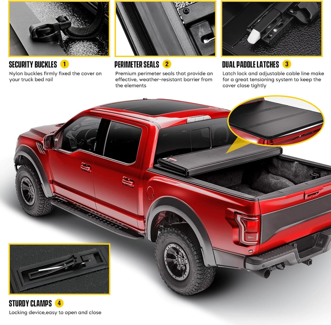 Hard Tri-Fold Truck Bed Tonneau Cover for 2007-2023 Silverado/Sierra 1500 - $100