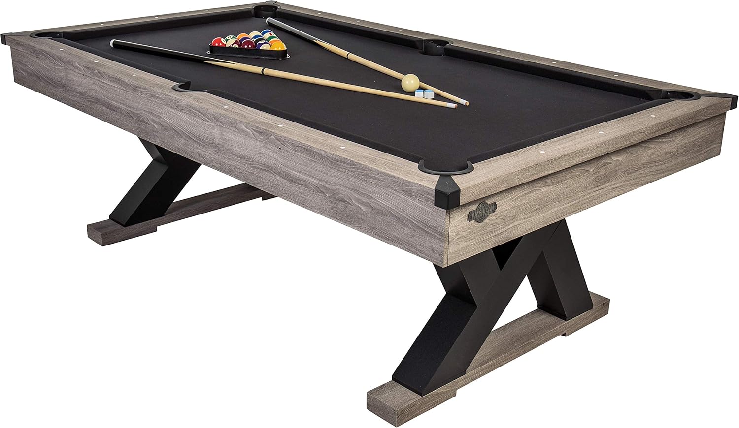 American Legend Kirkwood 90” Billiard Table with Rustic Finish, Brown - $520