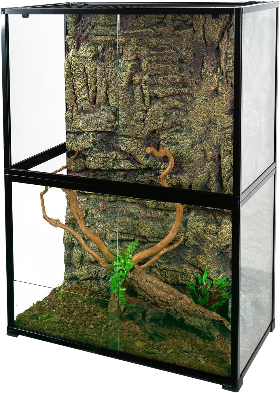 REPTIZOO 135 Gallon Glass Reptile Terrarium Tank, 36" x 18" x 48" - $335