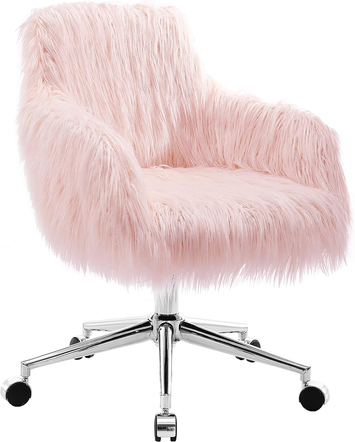 Linon Fiona Chrome Base Office Chair, Metal - $70